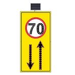 FM Trafik Sarı Zemin 1000x2040 mm Hız Limiti 50 Km/H Geliş Gidiş Yol