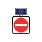 FM Trafik Solar Flaşörlü Ledli Trafik Levhası 60x60 cm Girilmez