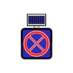 FM Trafik Solar Flaşörlü Ledli Trafik Levhası 60x60 cm Yol Boyunca Park Yasak