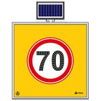 FM Trafik Solar Ledli 100X100 cm 70 kmh Yol Bakım Levhası
