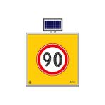 FM Trafik Solar Ledli 100X100 cm 90 kmh Yol Bakım Levhası