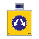 FM Trafik Solar Ledli 100X100 cm Çift Yön Yol Bakım Levhası