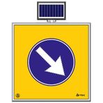 FM Trafik Solar Ledli 100X100 cm Sağ Yön Yol Bakım Levhası