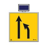 FM Trafik Solar Ledli 100X100 cm Sağdan Daralan Yol Yol Bakım Levhası