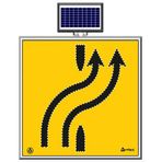 FM Trafik Solar Ledli 100X100 cm Sol Yoldan Sağ Yola Yol Bakım Levhası