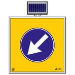 FM Trafik Solar Ledli 100X100 cm Sol Yön Yol Bakım Levhası
