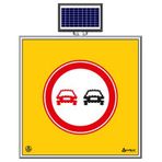 FM Trafik Solar Ledli 100X100 cm Sollama Yasak Yol Bakım Levhası