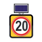 FM Trafik Solar Ledli 60X60 cm 20 kmh Yol Bakım Levhası