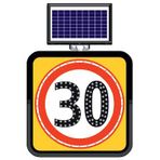 FM Trafik Solar Ledli 60X60 cm 30 kmh Yol Bakım Levhası