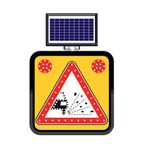 FM Trafik Solar Ledli 60X60 cm Gevşek Zemin Yol Bakım Levhası