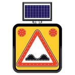 FM Trafik Solar Ledli 60X60 cm Kasisli Yol Yol Bakım Levhası