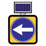 FM Trafik Solar Ledli 60X60 cm Soldan Gidiniz Yol Bakım Levhası
