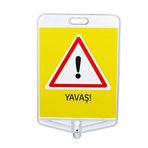 FM Trafik Yavaş Uyarı Tabelası (Çift Taraflı)