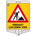 FM Trafik Yolda Çalışma Var Dikdörtgen Uyarı Levhası
