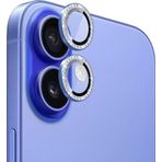 Fmk Iphone 16 Ve 16 Plus Laciverttaş Mavi (Ultramarine) Uyumlu Taşlı Kamera Lens Koruyucu Cam