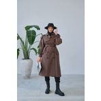 FMN Collection trençkot kesim ithal kaşe kumaş astarlı kışlık uzun marka muadil pinterest model tasarım bol kaban