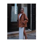 FMN Moda gabardin kaşe kumaş astarlı cep ve düğme detay oversize pinterest bomber trend mont ceket