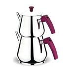 FMS 4026 Damla Mor Orta Boy Çelik Çaydanlık
