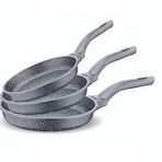 FMS D3000 Gri Döküm Granit 3 Parça Tava Seti