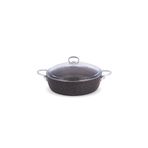 FMS Granit 26 cm Siyah Metal Sap Derin Tencere