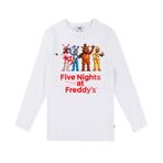 Fnaf Game Tshirt Oyun Tişört Siyah Unisex (Beyaz, 12-13 Yaş)