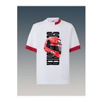 FNBX Schumacher İmzalı Kask kırmızı beyaz T-shirt