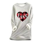 FNKDOR 2023 2022 Sevgililer Günü Kalp Mektup Baskılı Sweatshirt Anne ve Benim için Bebek Kız Uygun Kıyafet, Gri, XXL