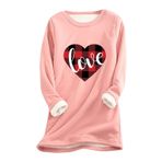 FNKDOR 2023 2022 Sevgililer Günü Kalp Mektup Baskılı Sweatshirt Anne ve Benim için Bebek Kız Uygun Kıyafet, Pembe., M