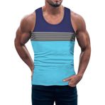 FNKDOR cjie3k14 Sıfır Kol Gök Mavisi Erkek T-shirt