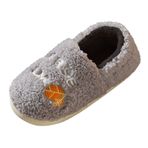 FNKDOR Ev terliği, erkek, hafif, kapalı Teddy suni kürk, harf, pofuduk, pelüş, dolgulu, mokasen, terlik, terlik, Gri, 41 EU