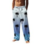 FNKDOR Hawaii Açık Mavi Yazlık Hafif Erkek Pantolon