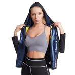 FNKDOR Korse Korse, Spor Bedeni, Kıyafet, Şekillendirici Giyim, Vücut Kolları, Büyük Sweat Uzun Kadın Korse Şekillendirici Ürün, Mavi, XXL