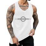 FNKDOR kR1ZkNXU Sıfır Kol Beyaz Erkek T-shirt