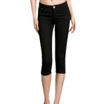 FNKDOR Siyah Skinny Kapri Kot Pantolon