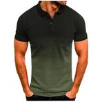 FNKDOR Slim Fit Casual Business Asker Yeşili Kısa Kollu Erkek T-shirt