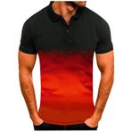 FNKDOR Slim Fit Casual Business Turuncu Kısa Kollu Erkek T-shirt