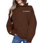 FNKDOR Trend Kahve Uzun Kollu Sevgililer Günü Kapüşonlu Kadın Sweatshirt