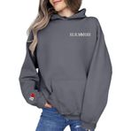 FNKDOR Trend Koyu Gri Uzun Kollu Sevgililer Günü Kapüşonlu Kadın Sweatshirt