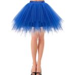 FNKDOR Tutu Kadın Genç Kız Tül Etek Cosplay Karnaval Parti Kostümü Kabarık Tütü Etek Bale Etek Dans Elbisesi #1, Mavi, M