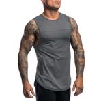 FNKDOR VqPOwCmu Sıfır Kol Gri Erkek T-shirt