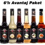 FO 6'lı Avantaj Şurup Çikolata Beyaz Çikolata Karamel Vanilya Fındık Bal Kabağı Şurubu - 1 Adet