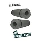 Foam Store 2 Adet Antrasit Renk Kamp Ve Yoga Matı 180x60 Cm 10mm