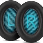 fobun bose qc2 kulaklık pedi bose qc25 ae2 ae2i ae2w qc2 qc15 qc35 qc35ii Soundlink Soundtrue ile uyumlu kulaklık süngeri yastığı bose qc 25 kulaklık süngeri bose qc35 uyumlu pedi (Siyah - Mavi Sünger)