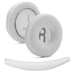 fobun jbl kulaklik pedi jbl 450bt 460 500bt 510bt tune 600 t250 jr 300 jbl ile uyumlu kulaklık süngeri jbl kulaklik yastıgı (Beyaz Sünger + Beyaz Kafa Bandı)