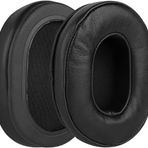 fobun steelseries arctis 1 3 5 7 9x ile uyumlu Pro kulaklık süngeri kulaklık pedi yastığı arctis 1 kulaklık pedi arctis 5 kulaklık süngeri arctis 7 kulaklık yastığı arctis 9 süngeri (Siyah - Siyah Deri)