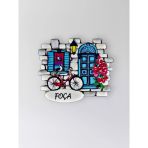 Foça Polyester Kabartmalı Magnet 7X6,5 Cm Şehir Magneti Dekoratif Hediyelik Buzdolabı Süsü (Kod:1263)