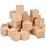 FOCCTS 200 Adet 1x1 cm Ahşap Küp, Bitmemiş Bloklar, Kare Bloklar - Bebek Partileri, Yapbozlar, El İşi ve Kendin Yap Projeleri İçin İdeal