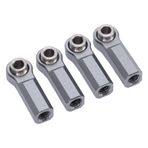 Fockety RC Araba Metal Rotil, 4 ADET Alaşım 7.0mm Çap M4 Konu Düz Bağlantı Çubuk Ucu, Saat Yönünde Dişli Rot Ucu Bilyalı Kafa Tutucu Bağlantı, 1/10 Model Araba Için Bağlantı Bağlantı (Ti