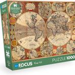 Focus 1000 Parça - Old World Map (Eski Dünya Haritası)