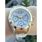 Focus Dual Time Aktif Göstregeler Komple Çelik Spor Şık Kullanıma Uygun Kadın Kol Saati - Sarı
